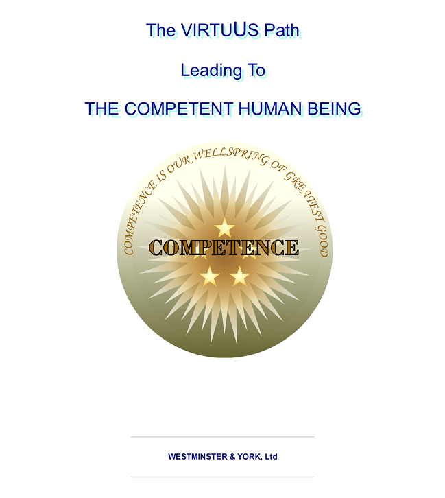 A diagram emphasizing confidence as key to human competence.